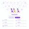 Marathon concept with gradient flat icons: runner are running. Vector illustration, web page template with place for text