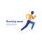 Marathon event, running activity, abstract runner, triathlon, vector icon