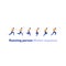 Marathon event, running sequence, runner motion steps, triathlon, vector icon