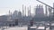 Marathon oil refinery, Los Angeles. Petroleum, petrochemicals, gasoline industry