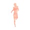 Marathon runner or athlete blurred silhouette icon vector illustration isolated.
