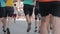 Marathon Runners Crowd Bottom View Legs Out Off Focuss.