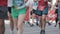 Marathon Runners Crowd Front View Legs Out Off Focuss.