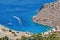 Marathounta beach in Symi, Greece