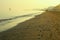 Marbella beach at sunset