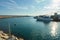 Marbella port with boat