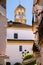 Marbella Spain old town church bell tower village narrow whitewashed street