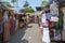 Marbella, Spain - September 1st 2018: Puerto Banus street market