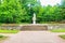 Marble allegorical statue Peace in Pavlovsk park, Russia