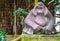 Marble animal statue of a orangutan, Big ape sculpture, tropical garden decoration