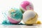 Marble balls color quartz sphere bath bombs abstract