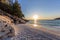 Marble beach saliara beach, Thassos Island, Greece