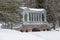 Marble Bridge in the cloudy December afternoon. Catherine Park, Tsarskoye Selo