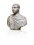 Marble bust of the ancient Roman emperor Maximinus Daia isolated on white background. Design element with clipping path
