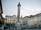 Marble Column of Marcus Aurelius in Piazza Colonna square in Rome