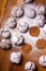 Marble cookies on a table