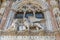 Marble decoration of entrance Porta della Carta of the Doge`s Palace Palazzo Ducale with the symbol of Venice the Winged Lion