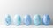 Marble Easter eggs on white background