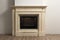 Marble fireplace with a cast iron insert