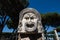 Marble Mask decoration in Ostia Antica theatre. 1st century mask