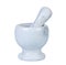 Marble mortar and pestle.