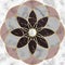 Marble Mosaic Seamless Patterns with Round Medallion. Floral Luxury Compasition