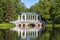 Marble Palladian bridge in Ekaterininsky Park. Tsarskoye Selo, Pushkin, St. Petersburg.