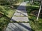 The marble path of the botanical garden