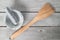 Marble pestle, mortar and wooden turner