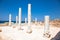 Marble pillars in Caesarea. Israel.