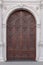 Marble portal in Gothic-Renaissance style of the dome in Montagnana, Italy.