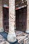 Marble portal with pink carved columns