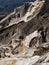 Marble quarry with hairpin bends mountain roads - Italy industry