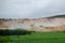 Marble quarry quarrying white marble in open pit