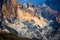 Marble quarry at sunset in Carrara, Tuscany, Italy