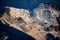 Marble quarry at sunset in Carrara, Tuscany, Italy