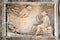 Marble relief on the facade of the Milan Cathedral