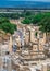 Marble road Ruins in antique Ephesus city in Turkey