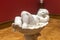 Marble sculpture Cupid sleeping in the sink