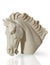 Marble sculpture of a horse\'s head