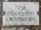 marble sign of the Via Francigena of Roman construction