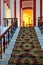 Marble staircase with a carpet
