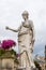 Marble statue of Minerva the Goddess of Wisdom statue inside Jardin du Luxembourg, Paris, France