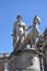 Marble statue at Piazza Campidoglio in Rome