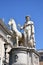 Marble statue at Piazza Campidoglio in Rome