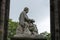 Marble statue of Sir Walter Scott at the Scott Monument in Edinburgh