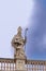 Marble Statue on the Top of the Basilic Of Saint John in Laterano in Rome