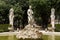 Marble statues in Villa Borghese, public park in Rome. Italy