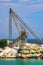 Marble stone quarry on greek shore