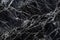 Marble Surface Texture Background Black Marble With Striking White Veins. Generative AI